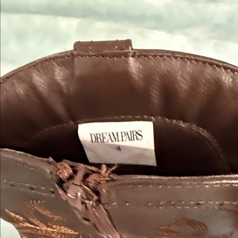 Dream Pairs Brown Kids Cowboy Boots - Picture 8 of 11